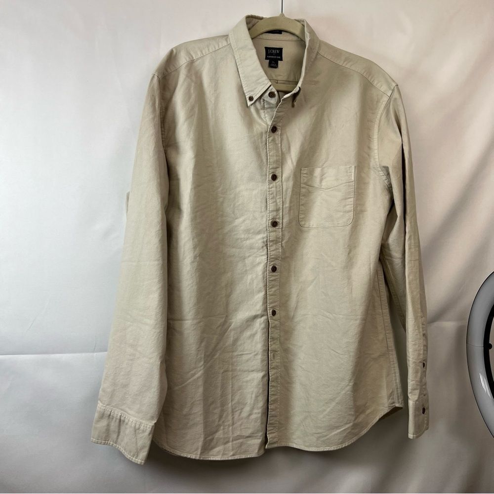 J. Crew Factory AP623 Garment-dyed Oxford Shirt For Men NWOT size xl - Flaw